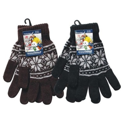 WINTER GLOVES KNIT SNOW FLAKES WHG2 1CT